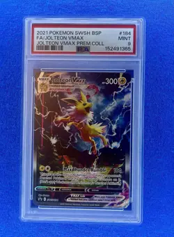 2021 Jolteon VMAX SWSH184 Pokemon TCG Sword & Shield Black Star Promo Card PSA 9 - Image 1