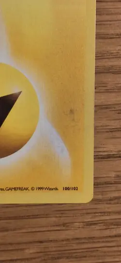 Lightning Energy 100/102 Base Set Shadowless 1st Edition Pokemon Card - MP - Image 2