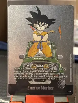 Son Goku E-48 Silver Energy Marker Dragon Ball Manga Booster Card Fusion World - Image 1