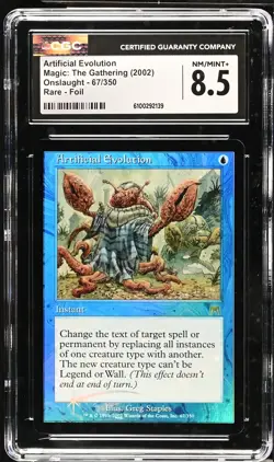 ARTIFICIAL EVOLUTION Onslaught Foil Rare CGC 8.5 MTG [Nostalgium] - Image 1