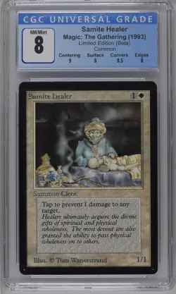 SAMITE HEALER Beta C CGC 8 Q++ MTG [Nostalgium] - Image 1