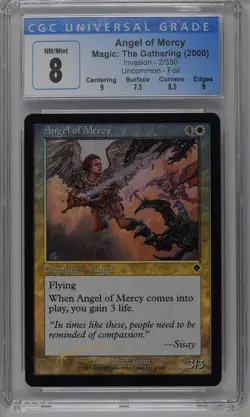 ANGEL OF MERCY Invasion Foil U CGC 8 MTG [Nostalgium] - Image 1