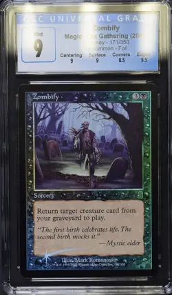 ZOMBIFY Odyssey Foil U CGC 9 MTG [Nostalgium] - Image 1
