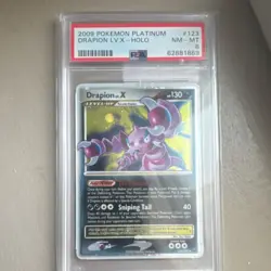 Pokemon TCG Drapion LV.X Platinum Holo Rare 123/127 PSA 8 2009 LOW POP SWIRL - Image 1