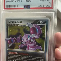 Pokemon TCG Drapion LV.X Platinum Holo Rare 123/127 PSA 8 2009 LOW POP SWIRL - Image 3