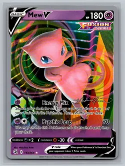 Mew V 113/264 Ultra Rare World Championship Decks Pokemon Near Mint - Image 1