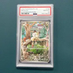 2025 POKEMON PFL EN-PHANTASMAL FLAMES ILLUSTRATION RARE #106 MEOWTH PSA 10 - Image 1