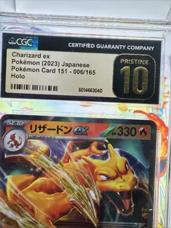 🔥🔥 CGC PRISTINE 10 Charizard EX 006/165 Japanese 151 Double Rare Pokemon Card - Image 2