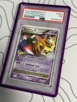2009 POKEMON DIAMOND & PEARL BLACK STAR PROMO #DP38 GIRATINA LV.X-HOLO PSA 7 - Image 1