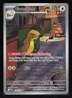 Gumshoos Holo Illustration Rare Pokemon ME01: Mega Evolution 153/132 NM - Image 1