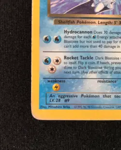 Pokemon TCG Dark Blastoise 20/82 Rare Team Rocket HP Condition WOTC 2000 - Image 4