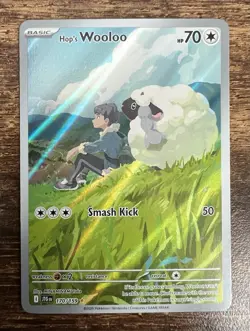 Pokemon TCG: Journey Together Hop’s Wooloo Full Art Illustration Rare Holo NM - Image 1