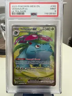 PSA 9 2023 Pokemon Scarlet & Violet Venusaur EX Ultra Rare Holo #182/165 - Image 1