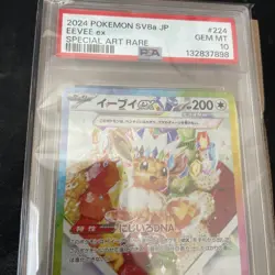 Pokemon Eevee ex 224/187 Sv8a Terastal Fest Special Art Rare Holo PSA 10 - Image 3