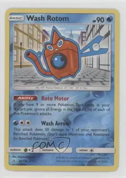 Wash Rotom Reverse Foil Pokemon Sun & Moon Ultra Prism #40 - Image 1
