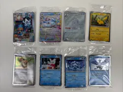 2025 Pokemon Holiday Calendar Promo Card Lot: All 8 Stamped Promos Sealed Packs - Image 1