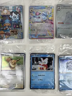 2025 Pokemon Holiday Calendar Promo Card Lot: All 8 Stamped Promos Sealed Packs - Image 3