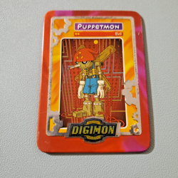 2000 Digimon Tin Metal Puppetmon Card Toei Animation Taco Bell Promo HP - Image 1