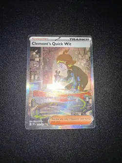 Pokemon TCG Clemont’s Quick Wit 243/191 Surging Sparks SIR NM - Image 1