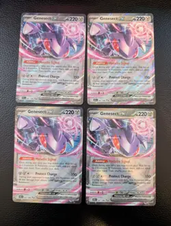 Play Set - Genesect ex 067/086 x4 - Double Rare - SV: Black Bolt Pokemon TCG NM+ - Image 1