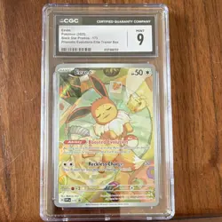 Pokemon TCG Eevee 173 SV Promo Scarlet & Violet Holo Basic CGC 9 Mint - Image 1