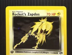Pokemon TCG Team Rockets Zapdos 1st Edition Holo 15/132 Gym Challenge - Image 3