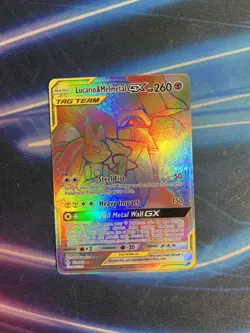 Pokemon Lucario & Melmetal GX Secret Rare Holo SM - Unbroken Bonds 224/214 NM - Image 1