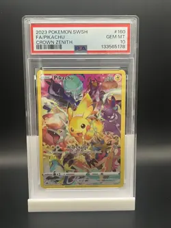 Pokemon Pikachu Crown Zenith Secret Rare Full Art #160 PSA 10 Gem Mint - Image 1