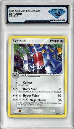 2005 Pokemon EX Emerald EXPLOUD #3/106 Holo 💎 DSG 10 Gem Mint - Image 1