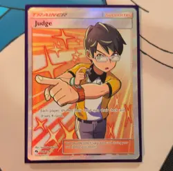 Pokemon Judge Full Art Ultra Rare Holo Trainer Sm-Lost Thunder 209/214 - Image 1