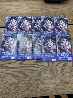 One Piece TCG The Azure Sea’s Seven OP-14 Sleeved Booster Pack Lot Of 10 Sealed - Image 1