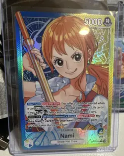 One Piece Nami Leader Foil Alternate Art OP11-041 A Fist of Divine Speed Bandai - Image 1