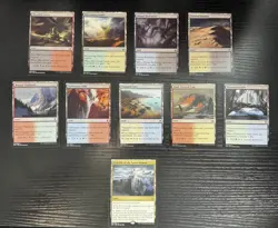 10 MTG KTK Multi Color Land - 9 Dual + 1 Tricycle Crucible of the Spirit Dragon - Image 1