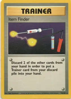 Pokemon: Base Set: Unlimited Item Finder: Moderately Played Condition - Image 1