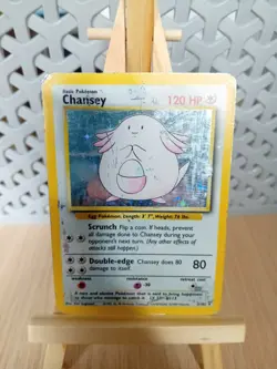 Pokemon CHANSEY 3/102 Base Set - RARE HOLO - HP - Image 1