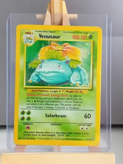 Pokemon TCG - Base Set -- Venusaur - 15/102 - Played - Image 3