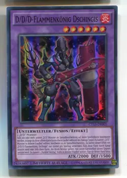 Yu-Gi-Oh! D/D/D Flammenkonig Dschingis Super Rare CT13-DE005 - Image 1