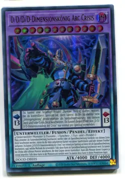 Yu-Gi-Oh! D/D/D/D Dimensionskonig Arc Crisis Ultra Rare DOOD-DE035 - Image 1