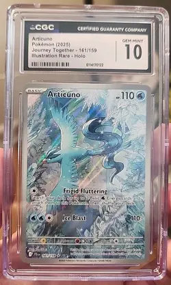 CGC 10 Articuno 161/159 Illustration Rare Holo Journey Together Pokemon - Image 1