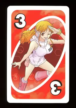 Nami RED #6 Card ONE PIECE Mattel Original Japanese UNO Card Near Mint - Image 1