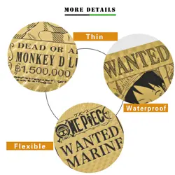 Japanese Anime One Piece Wanted Posters Gold Collectible Card Souvenir Gift - Image 2