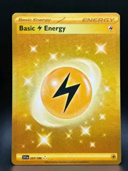Pokemon TCG Basic Lightning Energy 257/198 Scarlet & Violet Base Set Gold NM - Image 1