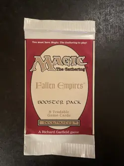 Vintage 1994 Factory Sealed Magic the Gathering Fallen Empires Booster Pack-MTG - Image 1