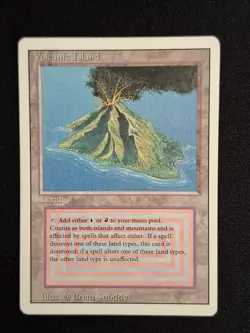 Magic: the Gathering - Volcanic Island - (Revised Edition) LP-MP - Image 1