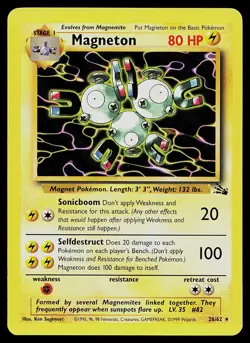 Pokemon Card - Magneton Fossil 26/62 Rare - Image 1
