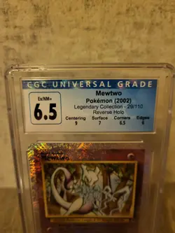 Mewtwo Reverse Holo CGC 6.5 Pokemon Card Legendary Collection 29/110 Not PSA - Image 3