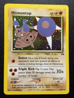 Hitmontop - 3/75 - Pokemon Neo Discovery Unlimited Holo Rare Card WOTC LP - Image 1