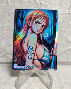 Nami Trading Card Waifu Goddess Story Anime Girl holo Karte Manga Art Full Art - Image 1