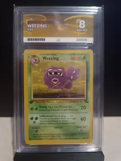Pokemon Card 1st Edition Weezing - Fossil Set No. 45/62 - ACE 8 NM-MT - Image 1