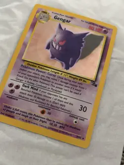 Gengar Fossil Holo Rare 80 HP Pokemon TCG 5/62 Wizards 1999 Card - Image 3